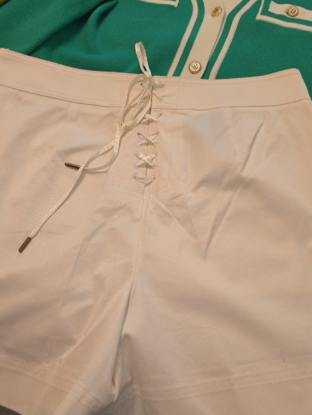 Brooks Brothers White Button-Front Bermuda Shorts - Picture 6 of 14